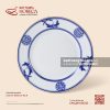 Đĩa tròn bằng (đĩa 2 lá) 25,5cm - Thọ Đào - Bát Tràng Horeca Đĩa tròn bằng (đĩa 2 lá) 25,5cm - Thọ Đào