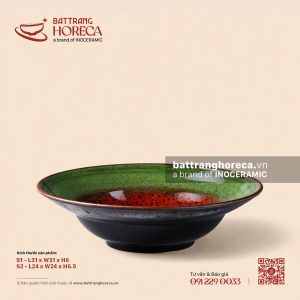 Đĩa vành - Dưa Hấu - Men hỏa biến