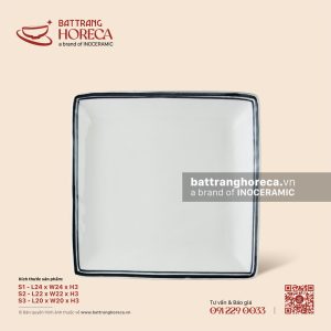 Đĩa vuông - Tịnh Tuyến - Men ngà