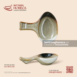 Gác đũa đùi gà 9 x 7.5cm - Địa Nhã - Men hoả biến