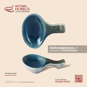 Gác đũa đùi gà 9 x 7cm – Lam Hải – Men hoả biến