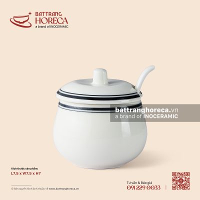 Hũ gia vị nắp 7,5cm – Tịnh Tuyến – Men ngà