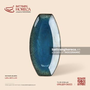 Khay bầu dục dẹp 25 x 11cm - Lam Hải