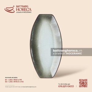 Khay bầu dục (đĩa thuyền) - Băng Dạ