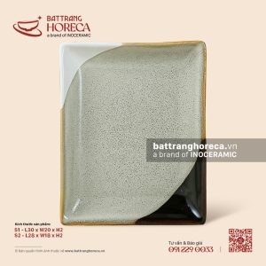 Khay chữ nhật - Địa Nhã