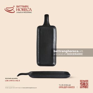 Khay chuôi 36 x 13cm - Thiết Huyền - Men hoả biến