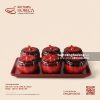 Khay hũ mứt bí đỏ 37.5 x 26cm - Hồng Ngọc (Ruby) - Men hoả biến - Bát Tràng Horeca Khay hũ mứt bí đỏ 37.5 x 26cm - Hồng Ngọc (Ruby) - Men hoả biến