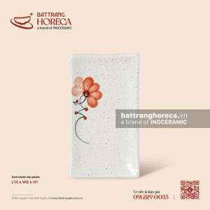 Đĩa kê khăn 14 x 8cm - Hoa Ban