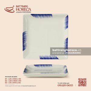 Khay vuông – Hương Đồng – Men ngà - Bát Tràng Horeca Khay vuông – Hương Đồng – Men ngà