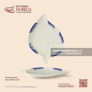 Lá rong 31 x 21.5cm – Hương Đồng – Men ngà