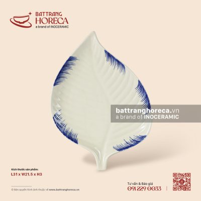 Lá rong 31 x 21.5cm – Hương Đồng – Men ngà