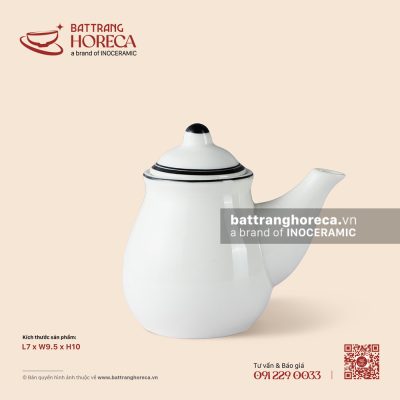 Lọ (bình) mắm, lọ tương cao 7 x 9,5cm – Tịnh Tuyến – Men ngà
