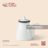 Lọ (bình) mắm, lọ tương thấp 7 x 9,5cm - Tịnh Tuyến - Men ngà