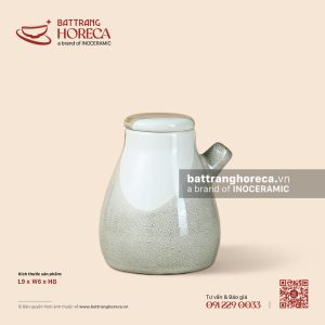 Lọ (bình) mắm, tương đùi gà không quai 9 x 6cm - Địa Nhã