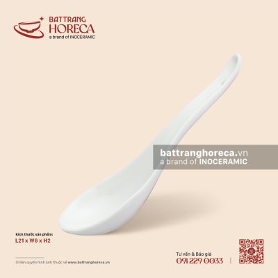 Muôi canh 21 x 6cm – Tịnh Tuyến – Men ngà