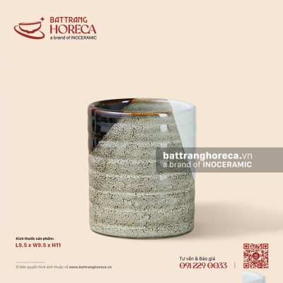 Ống đũa đơn 9.5 x 9.5cm – Địa Nhã – Men hoả biến