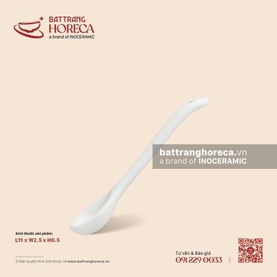 Thìa cà phê (café) 11 x 2,5cm – Tịnh Tuyến – Men ngà