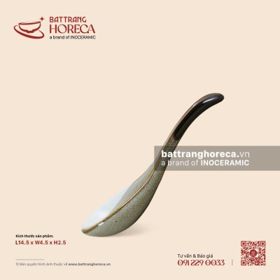 Thìa thẳng/thìa cong 14.5 x 4.5cm – Địa Nhã – Men hoả biến
