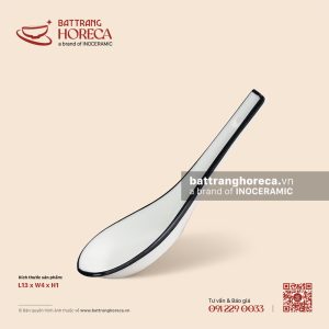 Thìa cơm 13 x 4cm - Tịnh Tuyến - Men ngà