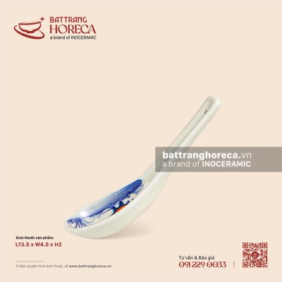 Thìa cơm 13.5 x 4.5cm – Ô Kê – Men ngà