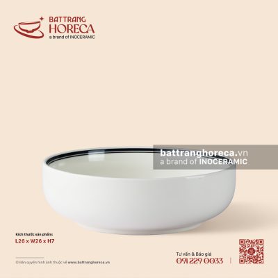 Tô (bát) bầu 13,5cm – Tịnh Tuyến – Men ngà
