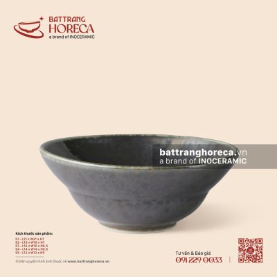 Tô (bát) yêu 12cm – Huyền Kim – Men hoả biến