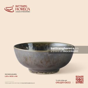 Tô nông 20cm - Huyền Kim - Men hoả biến