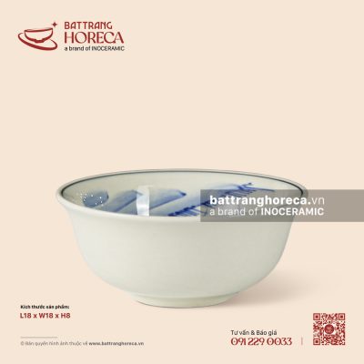Tô phở 18cm – Ô Kê – Men ngà