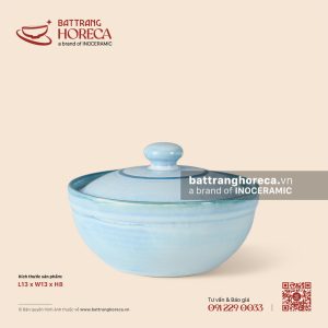 Âu (thố) cá kho không quai 13cm - Biển Xanh