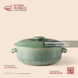 Âu (thố) cơm hai tai 22 x 19cm - Bích Diệp