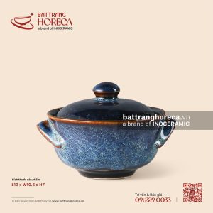 Âu (thố) nhỏ hai tai 13 x 10.5cm - Lam Vân
