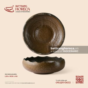 Bát bầu miệng lượn sóng 26cm - Nham Viên