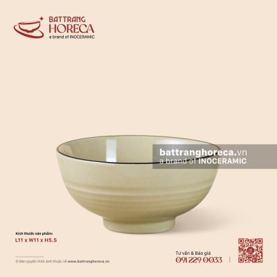 Bát (chén) cơm 11cm – Yên Hồng – Men ngà