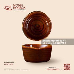 Bát (chén) đựng sốt 8cm - Nâu Trầm