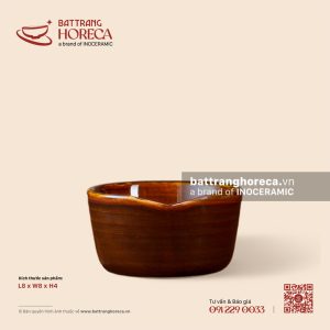 Bát (chén) đựng sốt 8cm - Nâu Trầm