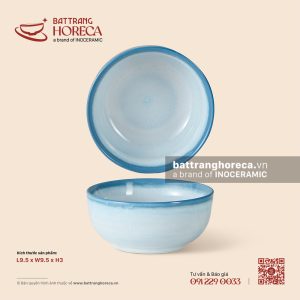 Bát (chén) mắm 9.5cm – Biển Xanh – Men hoả biến