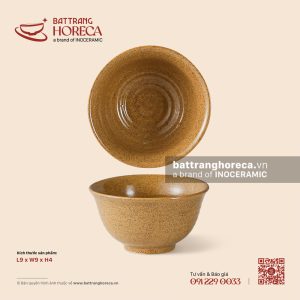 Bát (chén) mắm loe 9cm – Hoàng Sa – Men tấm