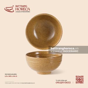 Bát (chén) mắm tròn 9cm – Hoàng Sa – Men tấm
