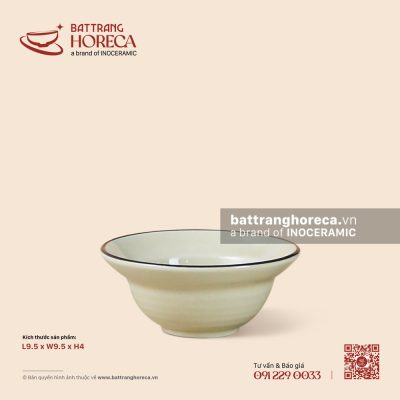 Bát (chén) mắm yêu 9.5cm – Yên Hồng – Men ngà