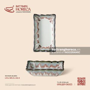 Bát (đĩa) gia vị chữ nhật 10 x 5.5cm - Bạch Diêm