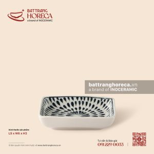 Bát (đĩa) gia vị chữ nhật 9 x 6cm - Loang