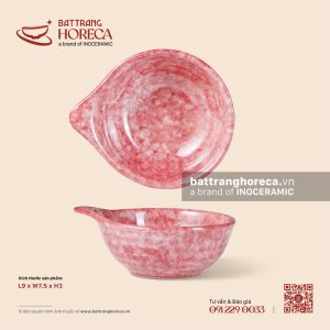 Bát (đĩa) gia vị chuôi 9 x 7.5cm - Hồng Thạch