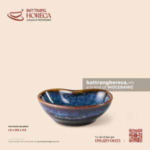 Bát (đĩa) gia vị dáng hạt đậu 9 x 6cm - Lam Vân