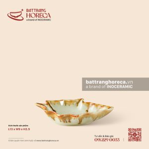 Bát (đĩa) gia vị dáng lá 13 x 9cm - Hoàng Diệp