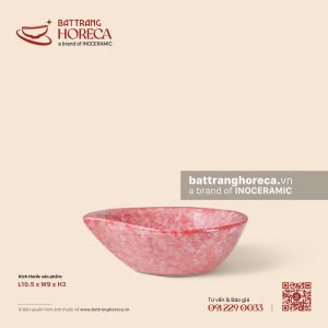 Bát (đĩa) gia vị dáng quả đào 10.5 x 9cm - Hồng Thạch