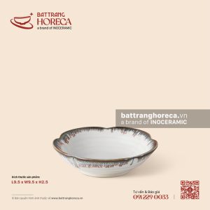 Bát (đĩa) gia vị hoa 9.5cm - Bạch Diêm