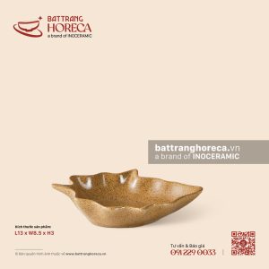 Bát (đĩa) gia vị lá 13 x 8.5cm - Hoàng Sa