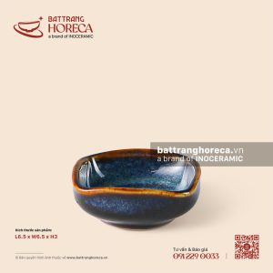 Bát (đĩa) gia vị muối bẻ vuông 6.5cm - Lam Vân