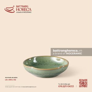 Bát (đĩa) gia vị muối hoa 4 cánh thấp 9cm - Bích Diệp