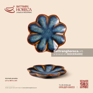 Bát (đĩa) gia vị muối hoa cúc 11cm - Lam Vân